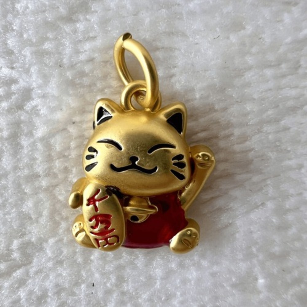Japanese‎ MANEKI NEKO Charm Pendant Cute Lucky Cat Beckoning Kitty NEW